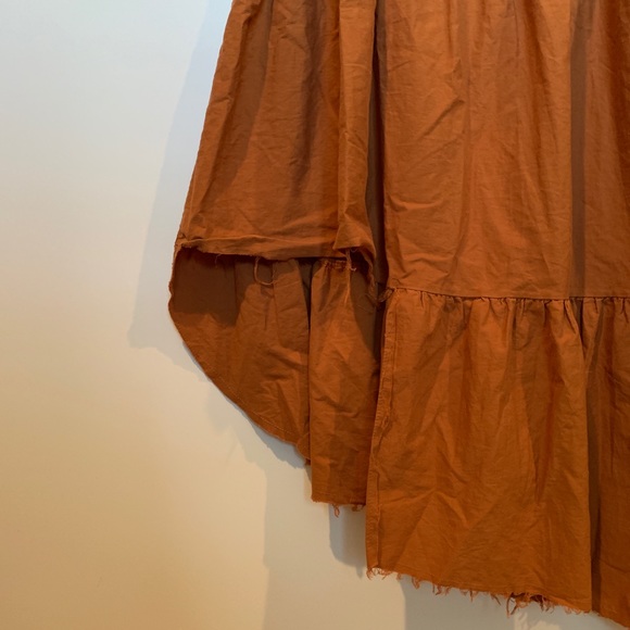 NWT ZARA pumpkin orange distressed skirt size sm - Picture 3 of 8